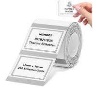 NIIMBOT Thermal Labels Self-Adhesive B1/B21/B3S Label Tape Paper for School, Home, Office, Small Businesses (Clear Rectangular, 40 x 30 mm)