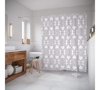 Niimoar Shower Curtain for Bathroom,Weighted Hem,with 10 Hooks,Geometric Black White shower curtains,Anti-Mould,Water-Repellent Decorative Bath curtain 150x180 cm(59x70 inch)