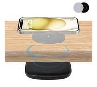 NiiTTER Invisible 50 mm Wireless Charger, Under Desk Wireless Charger, Hidden Charging Station for iPhone 15/14/13/12/Wireless Phones (Adapter Included)