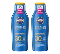 NIIVEA SUN Protect & Moisture SPF30 Sun Cream Lotion 400ml - Suncream with Vitamin C and Hyaluron, Provides 48H Moisture & Immediate UVA & UVB Protection (Pack of 2)