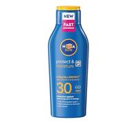 NIIVEA SUN Protect & Moisture SPF30 Sun Cream Lotion 400ml - Suncream with Vitamin C and Hyaluron, Provides 48H Moisture & Immediate UVA & UVB Protection, Fast-Absorbing No White Cast Formula