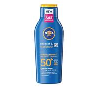 NIIVEA SUN Protect & Moisture Sun Cream Lotion SPF50+ 400ml - Provides 48H Moisture and Immediate UVA/UVB Protection, Fast-Absorbing, No White Cast Formula