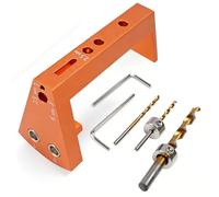 Niiyen Drawer Slide Drilling Kit Undermount Drawer Slide Drilling Guide Kit with Aluminum Alloy Angle Guide 6mm 2.5mm Brad Point Drill Bits Stop Collars Hex Wrench Jig Accessories