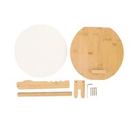 Niiyen Wood Tortilla Press Round Tortilla Press Set Flour Flatbread Press Mexican Tortilla Maker with 50 Parchment Paper Round Corn Tortilla Press for Homemade Mexican Tortilla