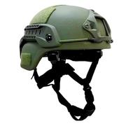 NIJ 3A Tactical Helmet For Hunting, Lightweight 1.5kg PE Material, 10mm Thick, Adjustable 55-62cm, Noise Headsets Compatible, Expandable Rails(OD,XL(58-62cm))