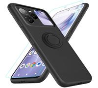 Nijiadi Compatible for BLU Bold N4 Phone Case with Screen Protector, 360° Rotatable Ring Holder Kickstand/Stand Silicone TPU Shockproof Protective Cover Case for BLU Bold N4 5G (6.78") 2025 - Black