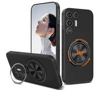 Nijiadi Compatible for ZTE Nubia RedMagic 11 Air Phone Case, 360° Rotatable Ring Holder Kickstand/Stand Silicone TPU Silm Fit Shockproof Protective Cover Case for RedMagic 11 Air (6.85") - Black