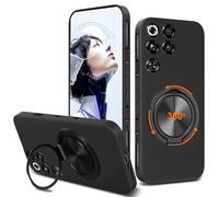 Nijiadi Compatible with ZTE Nubia RedMagic 11 Pro/RedMagic 11 Pro+/ Plus Phone Case, 360° Rotatable Ring Holder Kickstand TPU Silm Fit Protective Cover Case for Red Magic 11 Pro 5G 2025, Black