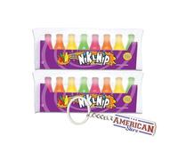 Nik-L-Nip Mini Drinks Candy Original Wax Bottles I 8's Pack of 2 I US Import I Includes The American Store Keyring