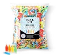 Nik-L-Nips Wax Bottles Candy Drinks, 2LB Bulk Candy - Nostalgic 90s Soda Bottle Nip Candies - By Dr. Plenty
