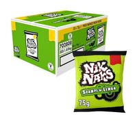 Nik Naks Knobbly Corn Crisps - Perfect for Parties Spicy Snacks, Bulk Full Box, Lunchbox Treat, School, Office (20 Bags x 75g, Scampi 'N' Lemon)