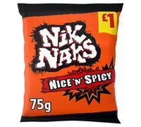 Nik Naks Nice 'N' Spicy Crisps 75g (Pack of 20)