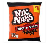 Nik Naks Nice 'N' Spicy Crisps 75g, x Case of 20