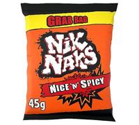 Nik Naks Nice 'N' Spicy Grab Bag Crisps 45g | Case of 36