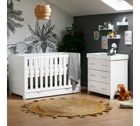 Nika 2 Piece Room Set & Under Drawer - White Wash