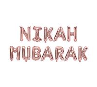 Nikah Mubarak Foil Balloons - Rose Gold