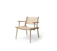 Nikari December Armchair w. Armrests Oiled Ash wood/Nude Leather