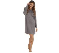 Nikaro Ladies/Girls Sleeve Loose Fit Soft Knit Sleep Shirt Tee Shirt Nightdress (m) Grey