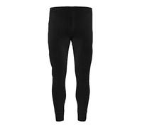 Nikaro Mens Thermal Underwear Long Johns Bottoms Ribbed Lined Base Layer Stretch Thermals Leggings (S) Black