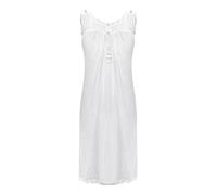 Nikaro Victorian Style White Cotton Nightdress Elegant Sleeveless Vintage