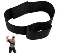 NikBerry Slider Golf Training Aid, Golf Swing Training Aid Arm Band, Adjustable Swing Correcting Motion Correction Elastic Belt for Beginners, Men Women, 84CM Length, Black