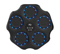 nikcorp - Music Boxing Machine - Bluetooth Boxing Target - Interactive Home Training with Music, LED Lights and Rhythm Analysis - Wall Mounted, Black, Hexagonal