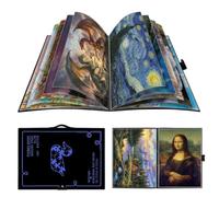 NIKCORP - Puzzle Mat 1000 Pieces, Folder Organiser, 20 Pockets, Black-Blue