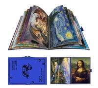 NIKCORP - Puzzle Mat 1000 Pieces, Folder Organiser, 20 Pockets, Blue-Black