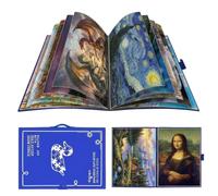 NIKCORP - Puzzle Mat 1000 Pieces, Folder Organiser, 20 Pockets, Blue-White