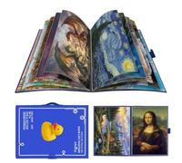 NIKCORP - Puzzle Mat 1000 Pieces, Folder Organiser, 20 Pockets, Blue Yellow