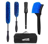 NIKCOSMK Wheel Brush, Wheel & Rim Cleaner Brush, Tire Brush, Wheel Cleaning Brush, Bendable & Durable Car Wheel Brush Set, Car Detailing Brushes, Wheel Brushes for Cleaning Wheels
