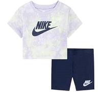 Nike 16L658 Girl's Boxy Tee and Bike Shorts (Lilac, 24 Months)