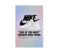 Nike 2020 Air Force 1 Type Triple White One Ofthe The Most Weared Nike Shoes Wall Deco Poster Canvas Poster Wall Art Decor Print Picture Paintings for Living Room Bedroom Decoration Unframe-style 12x1