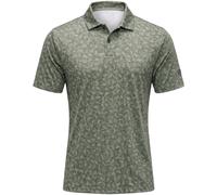NIKE 2026 DRI-FIT GRASS SHOE PRINT GOLF POLO SHIRT - CAMO GREEN