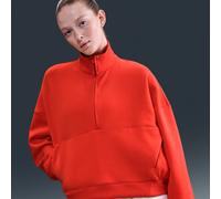 Nike 24.7 ImpossiblySoft Women's Dri-FIT Oversized 1/2-Zip Top - Red - Polyester/Modal/Cotton M (UK 12-14)