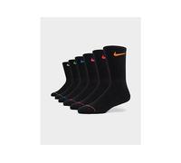 Nike 6-Pack Elevated Crew Socks - Black 5-8