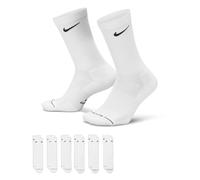 Nike 6 Pack Everyday Elevated Crew Socks White