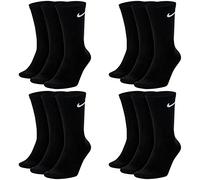 NIKE 6 pairs of Everyday Lightweight Crew SX7676 tennis socks white black grey, colour: black, size: 38-42