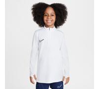 Nike Academy Older Kids' Dri-FIT Long-Sleeve 1/4-Zip Football Drill Top - White - Polyester M