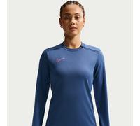 Nike Academy Women's Dri-FIT Crew-Neck Long-Sleeve Football Top - Blue - Polyester M (UK 12-14)