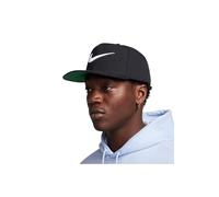 NIKE Adjustable Baseball Cap, Black, White Swoosh Logo, Size L/XL
