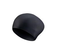 Nike Adults Unisex Long Hair Silicone Swim Cap, Black, Men Black