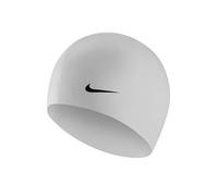 Nike Adults Unisex Solid Silicone Swim Cap, White, Men White