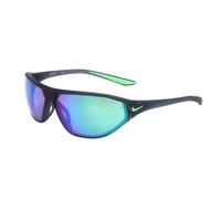 Nike AERO SWIFT M DQ0993 021 Matte Dark Grey/Grey/Green Sunglasses Unisex Iniettato, Modified Rectangle, 65