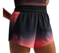 Nike AeroSwift Dri-FIT ADV 3 Inch Brief-Lined Women's Running Shorts | UK L in Black/Bright Crimson/Metallic Silver