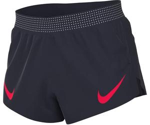Nike Aeroswift FN3352-451 Dri-Fit ADV Running Shorts with Lining for Men (4") Obsidian/Bright Crimson, M