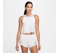 Nike AeroSwift Women's Dri-FIT ADV Cropped Running Tank Top - White - Polyester/Elastane L Tall
