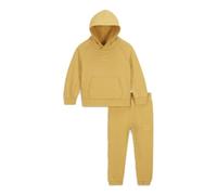 NIKE Air 2 Piece Infant Toddler Set, Pullover Sweatshirt Fleece Tracksuit Yellow Gold Unisex, 12 Months