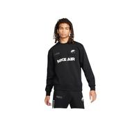 Nike Mens Crew Neck Brushed Black Sweatshirt Pullover Fleece - Size Medium