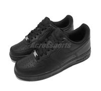 Nike Unisex Air Force 1 '07 Trainers Black/Black Leather - Size UK 9.5